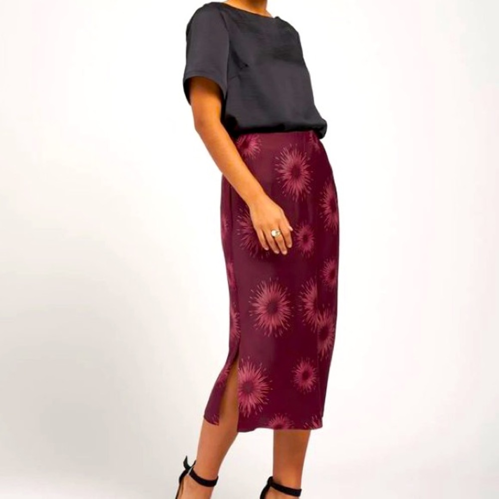 Universal Standard Diane Midi Bias Skirt NWT